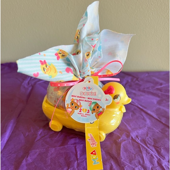 Rae Dunn Happy Easter Bunny frame & mini baby born surprise & scrubbie bunny NWT - Picture 4 of 12